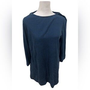 CHICOS Striped Supima Cotton Tunic, Like New